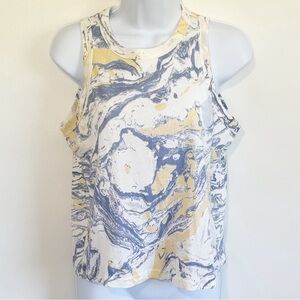 NWT RAILS The Racer Tank Blue Marble Cotton Size Medium